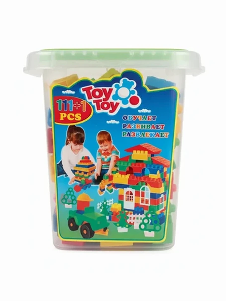 Детский развивающий конструктор Toy Toy с крупными блоками 112 деталей