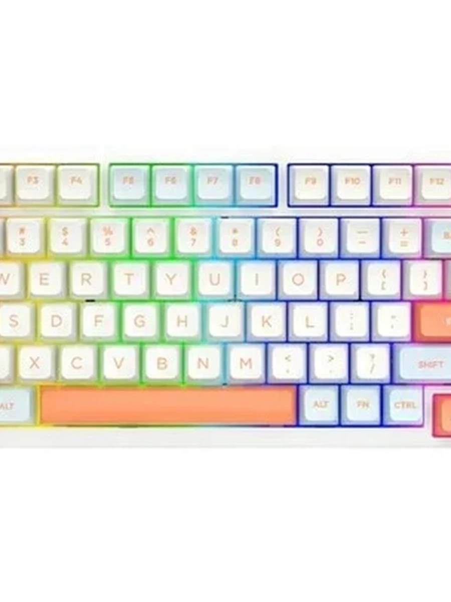 Клавиатура беспроводная ATK N75 PRO white orange [Azure, 82, RGB, English]