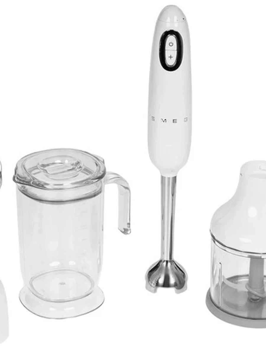 Блендер погружной SMEG HBF03WHEU Stabmixer Blanc [700 Вт, измельчитель, венчик, белый]