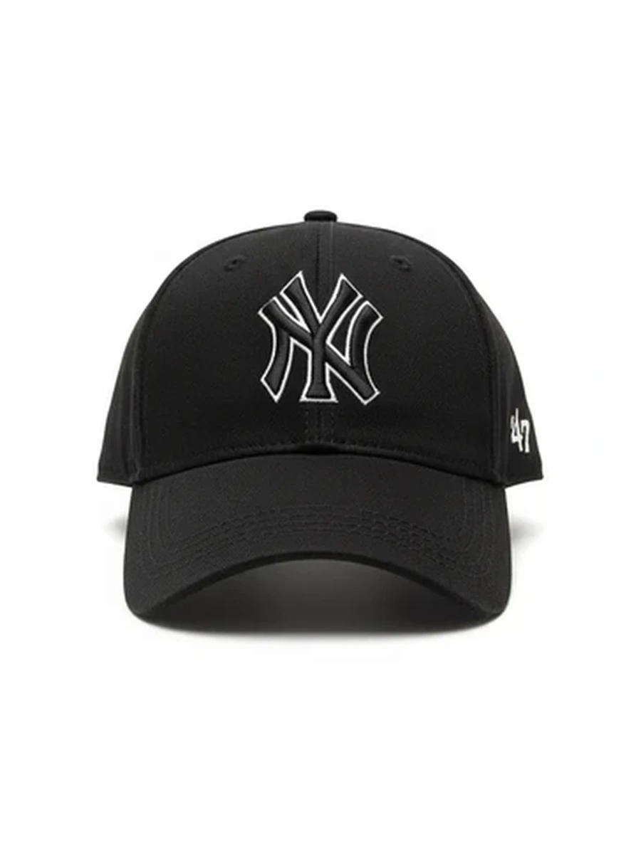 Бейсболка New York Yankees черная унисекс с вышивкой логотипа NY