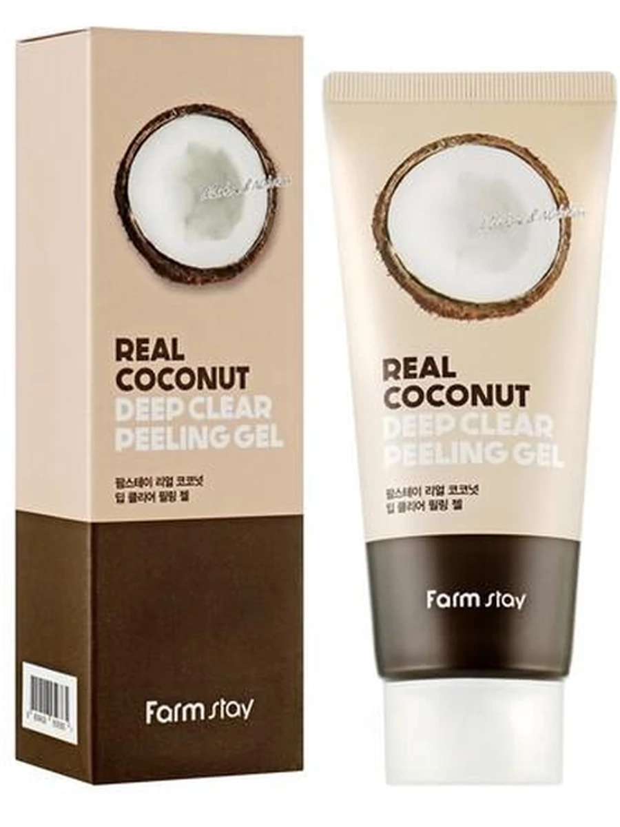 FarmStay Гель-пилинг для лица отшелушивающий с кокосом - Real deep clear peeling gel, 100мл