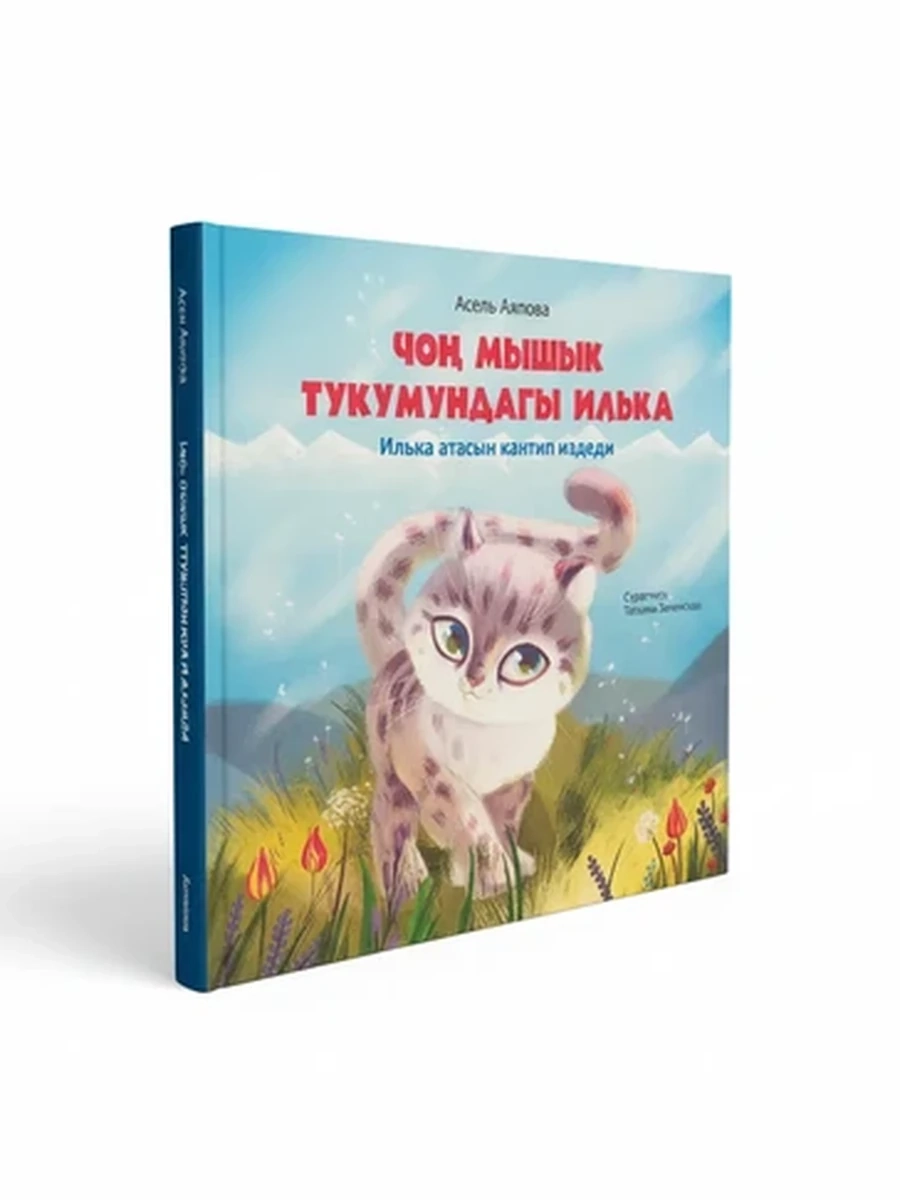 Детская книга «Чоң мышык тукумундагы Илька» Асель Аяпова, сказка для малышей