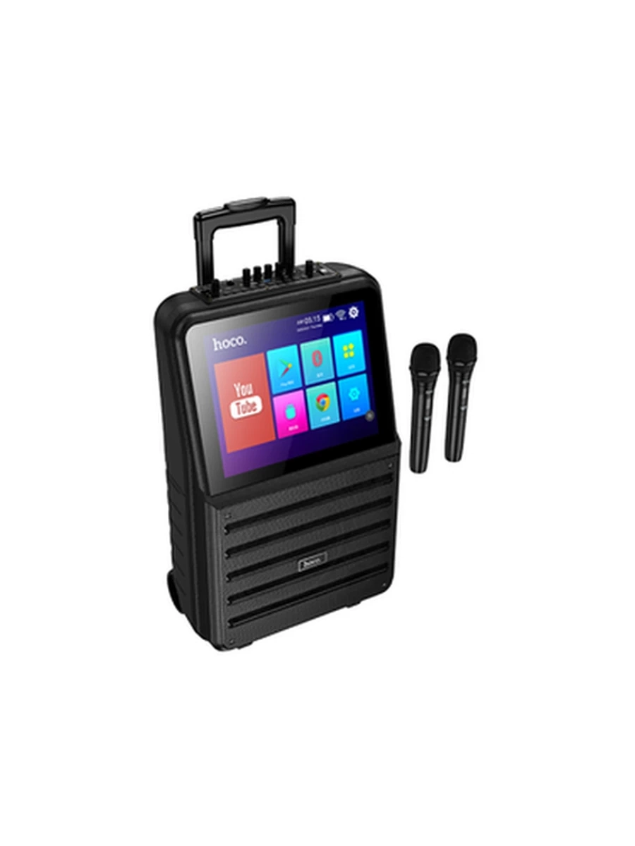Колонки HOCO DS70 Spacious 768P outdoor karaoke BT speaker with dual microphone and display(EU)