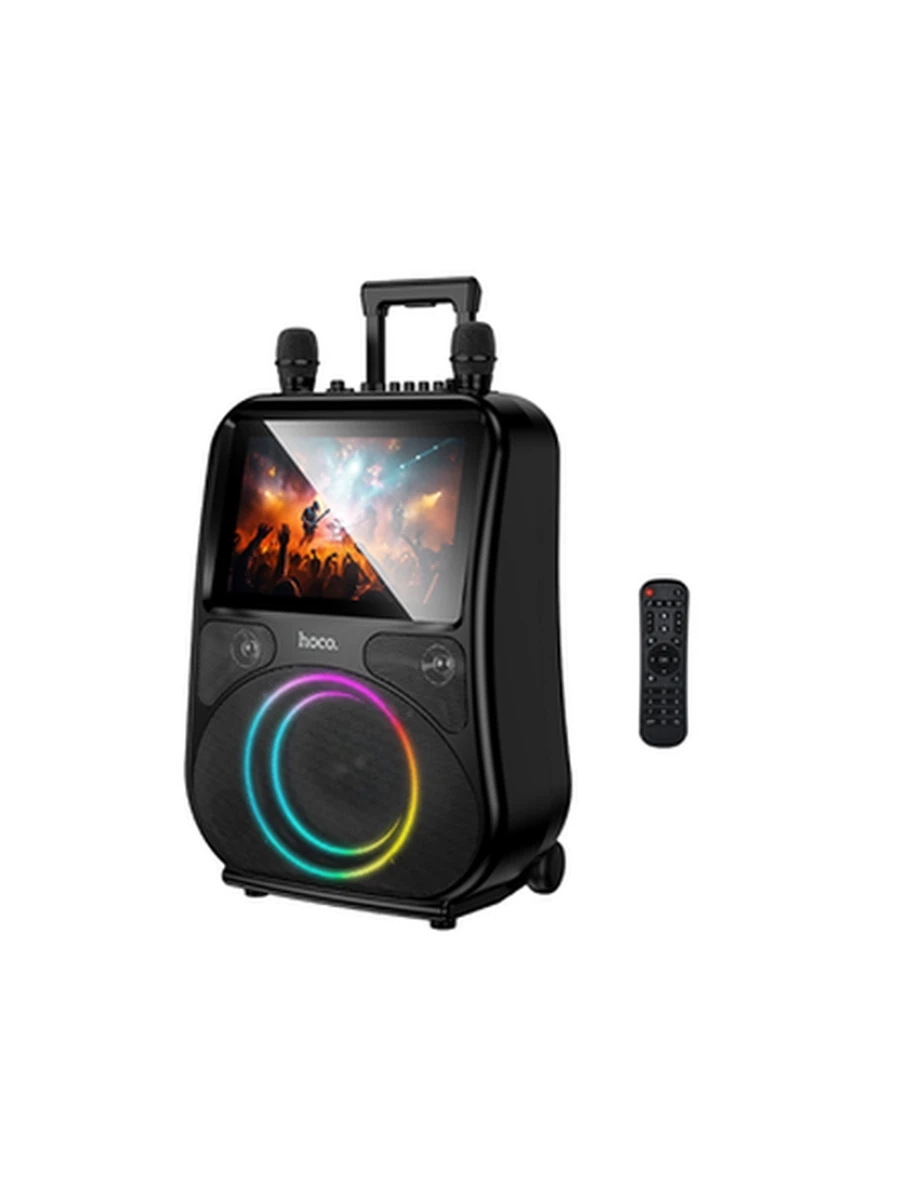 Колонки HOCO DS71 Tiger 800P RGB outdoor karaoke BT speaker with dual microphone and display with di