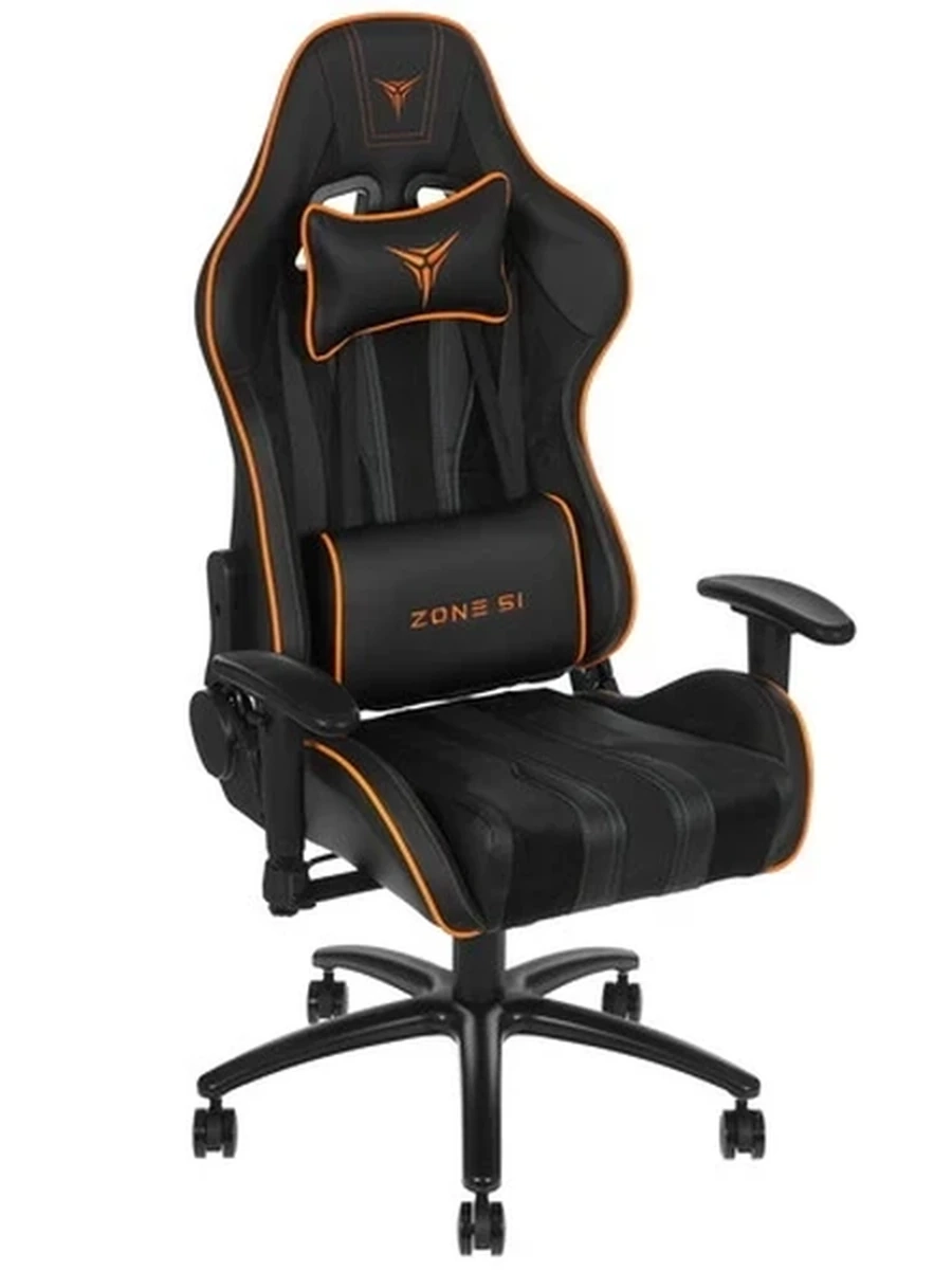 Кресло игровое ZONE 51 GRAVITY Black-Orange черный/оранжевый крестовина металл  [эко-кожа, до 150 кг.]