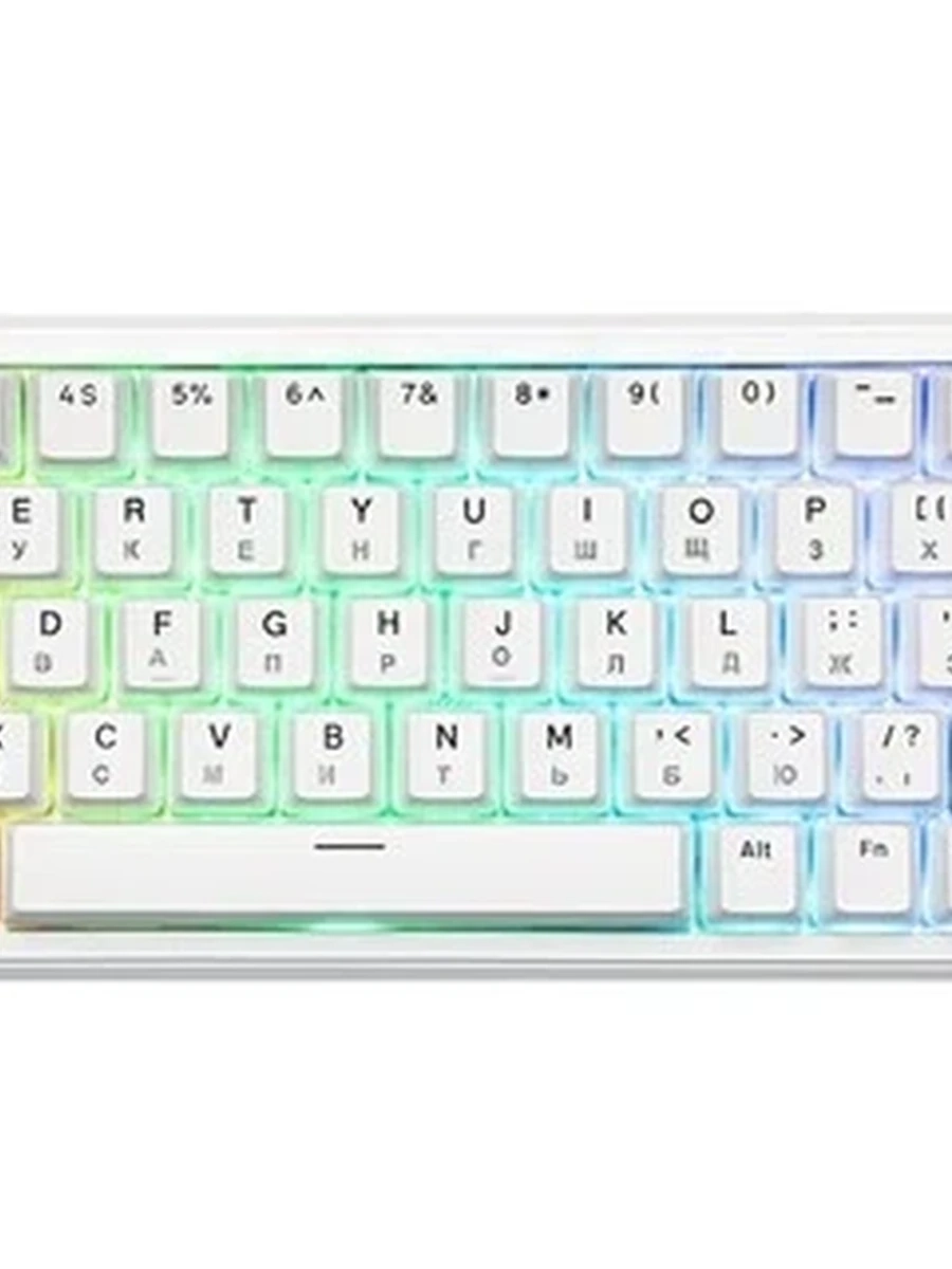 Клавиатура проводная AJAZZ AK680MAX белый [механическая, подсветка, RGB, Magnetic Rice Switch]