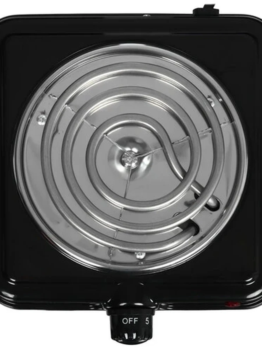 Плитка электрическая Aceline CS-010b-H [1 кВт, конфорок - 1, переключатели - поворотный механизм, цвет - черный]