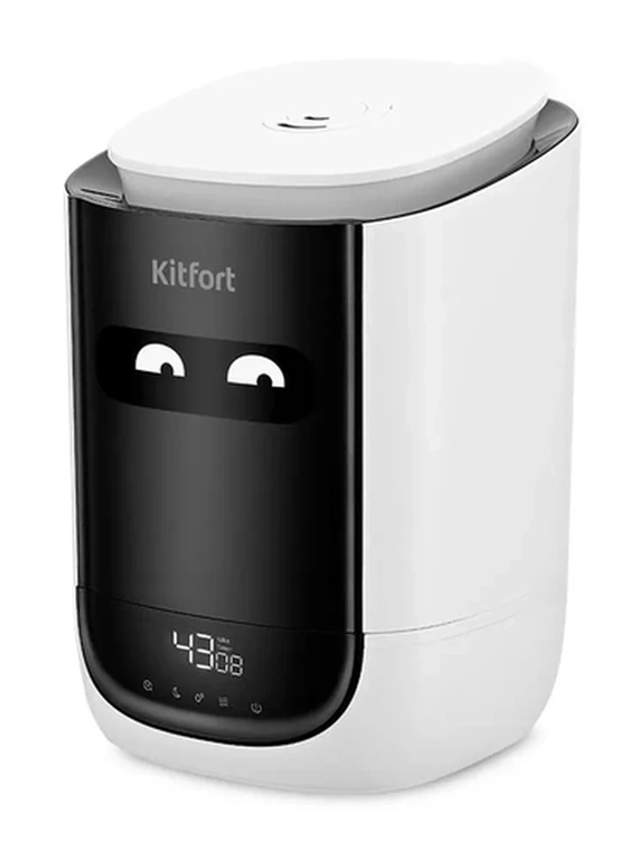 Увлажнитель воздуха Kitfort КТ-2877-2, Тип увлажнителя ультразвуковой, Рекомендуемая площадь 30 м², Установка настольная, Максимальное время непрерывной работы 15 ч, Уровень шума 50 дБ, Расход воды, 300 мл/ч, Емкость резервуара для воды 4.6 л,