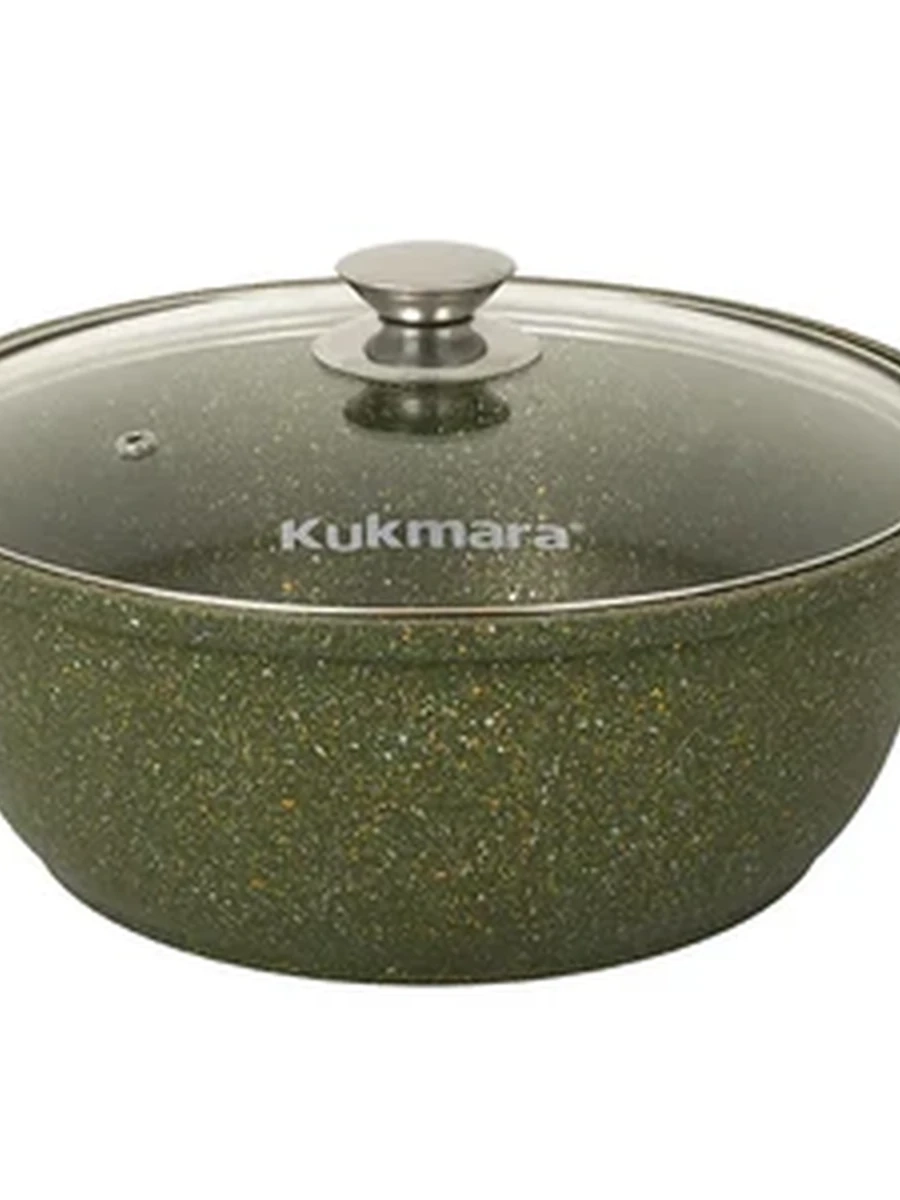 Кастрюля-жаровня Kukmara 4л со стеклянной крышкой, АП линия Trendy style (Malachite)
