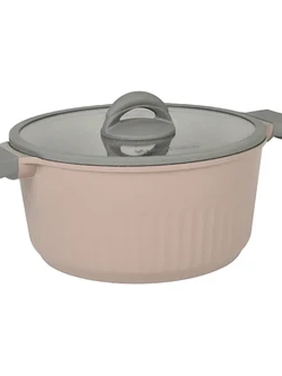 Кастрюля Kukmara 5,2л со стеклянной крышкой, АП линия «Stella»(cappuccino)