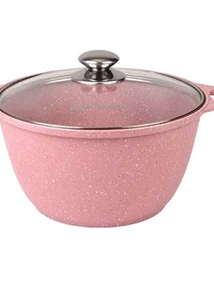Кастрюля Kukmara 4л со стеклянной крышкой,АП линия Trendy style (Rose)