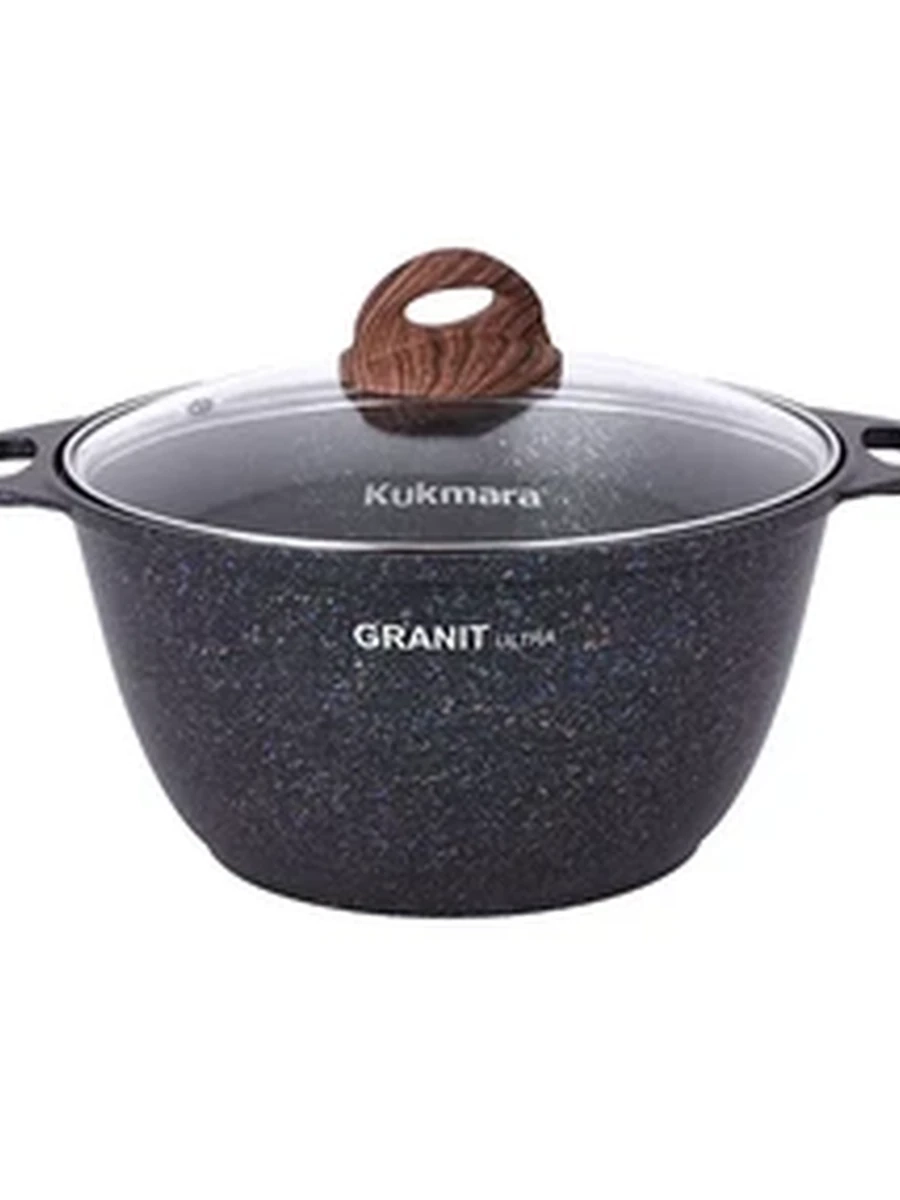 Кастрюля Kukmara 3л со стекл. крышкой, АП линия Granit ultra (Blue)