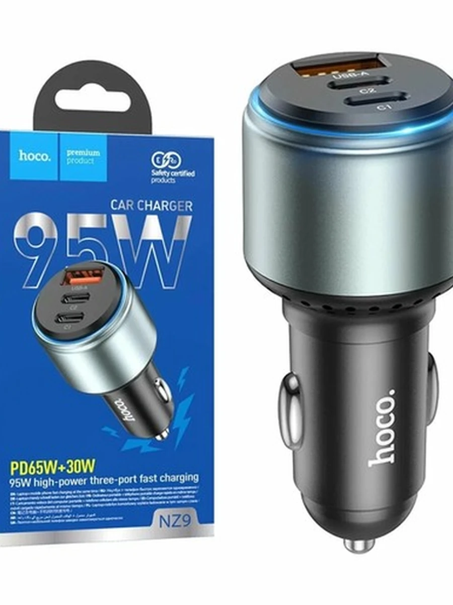 Автомобильное зарядное устройство USB Hoco NZ9 95W