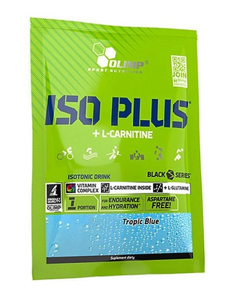 Изотоник, Iso Plus + L-carnitine, Olimp, 1.5кг