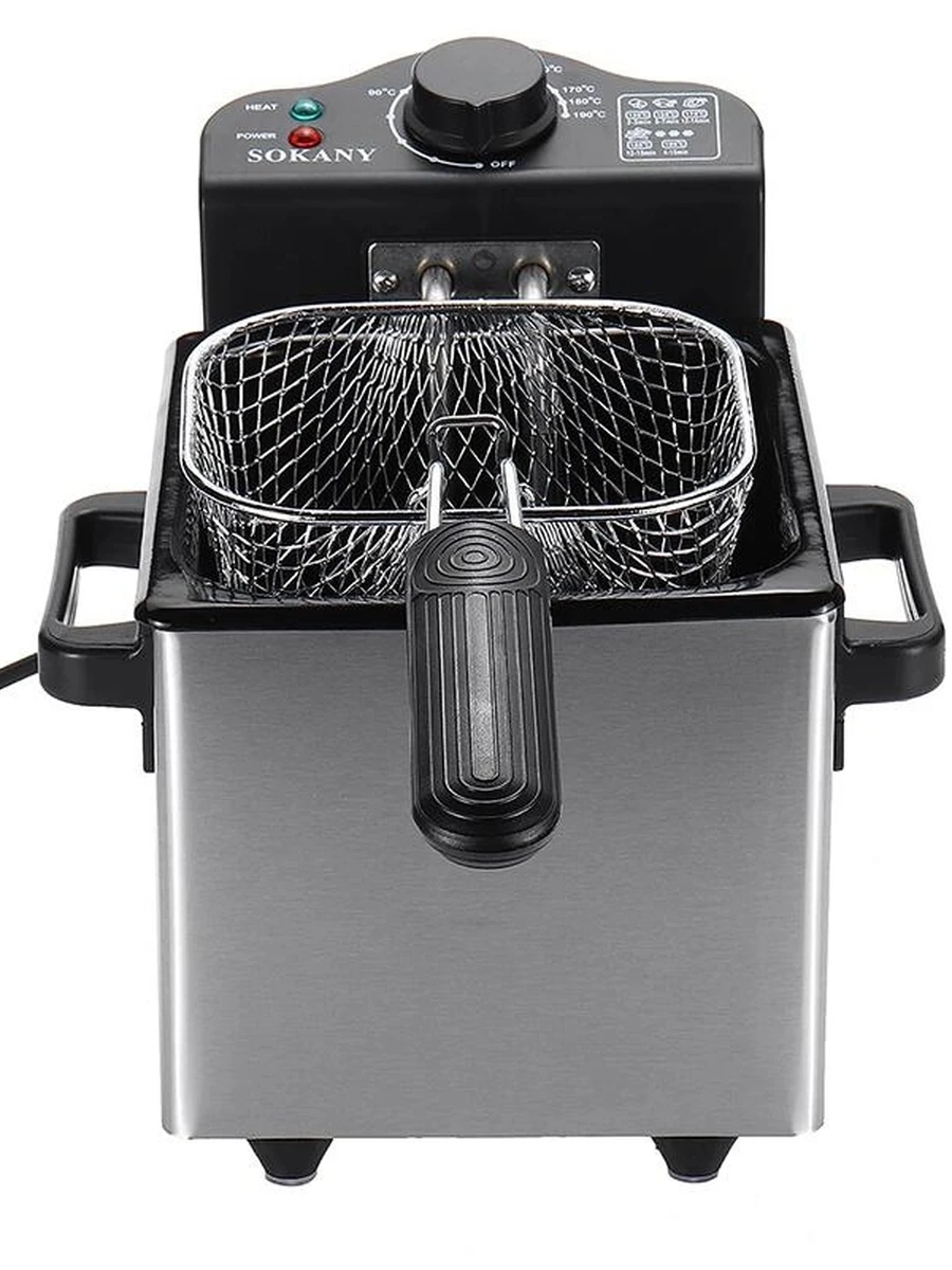 Фритюрница Sokany WJ-804, электрическая фритюрница, духовка, термостат, фритюрница