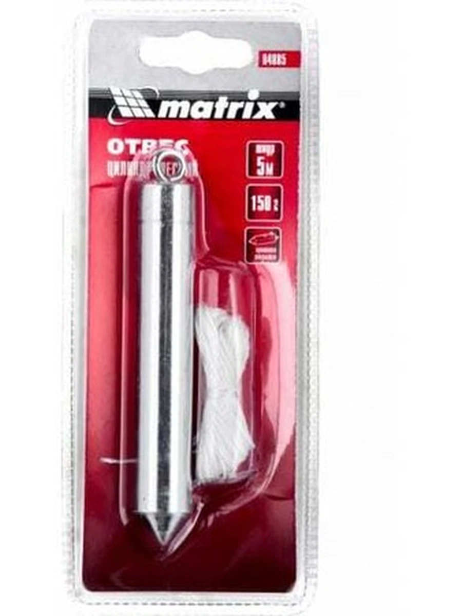 ОТВЕС ЦИЛИНДРИЧЕСКИЙ MATRIX 300Г ШНУР 5М 84888