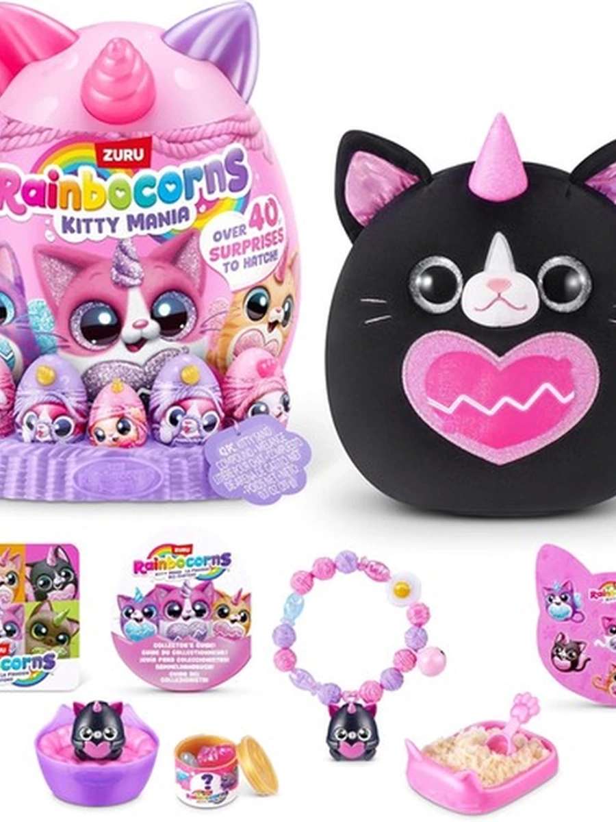 ZURU Игровой набор сюрприз Rainbocorns Eggzania Kitty