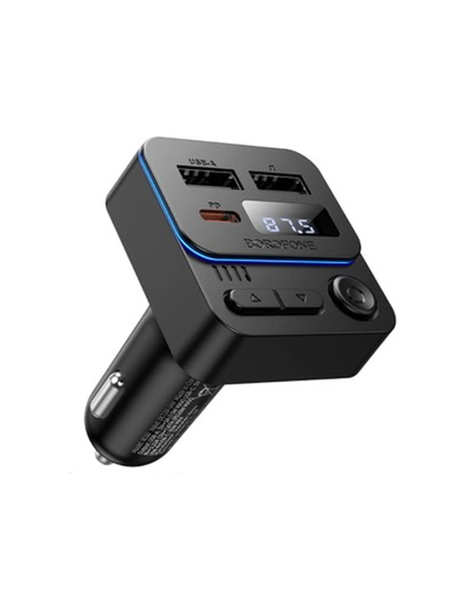 Модуляторы BOROFONE BC60 Hero 35W(1A1C) car BT FM transmitter (Black)