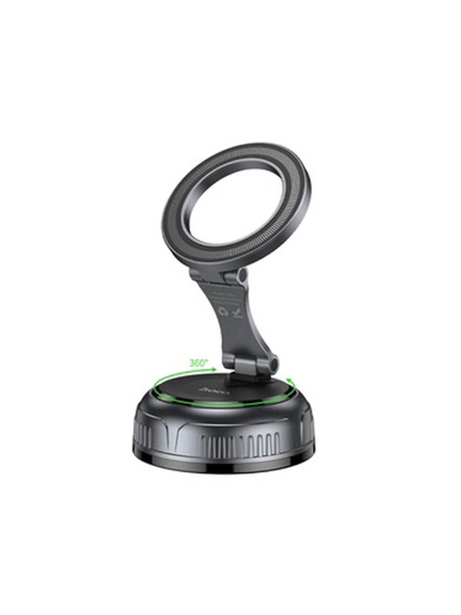 Авто подставки HOCO H92 High vacuum suction cup magnetic holder(universal) black metal gray