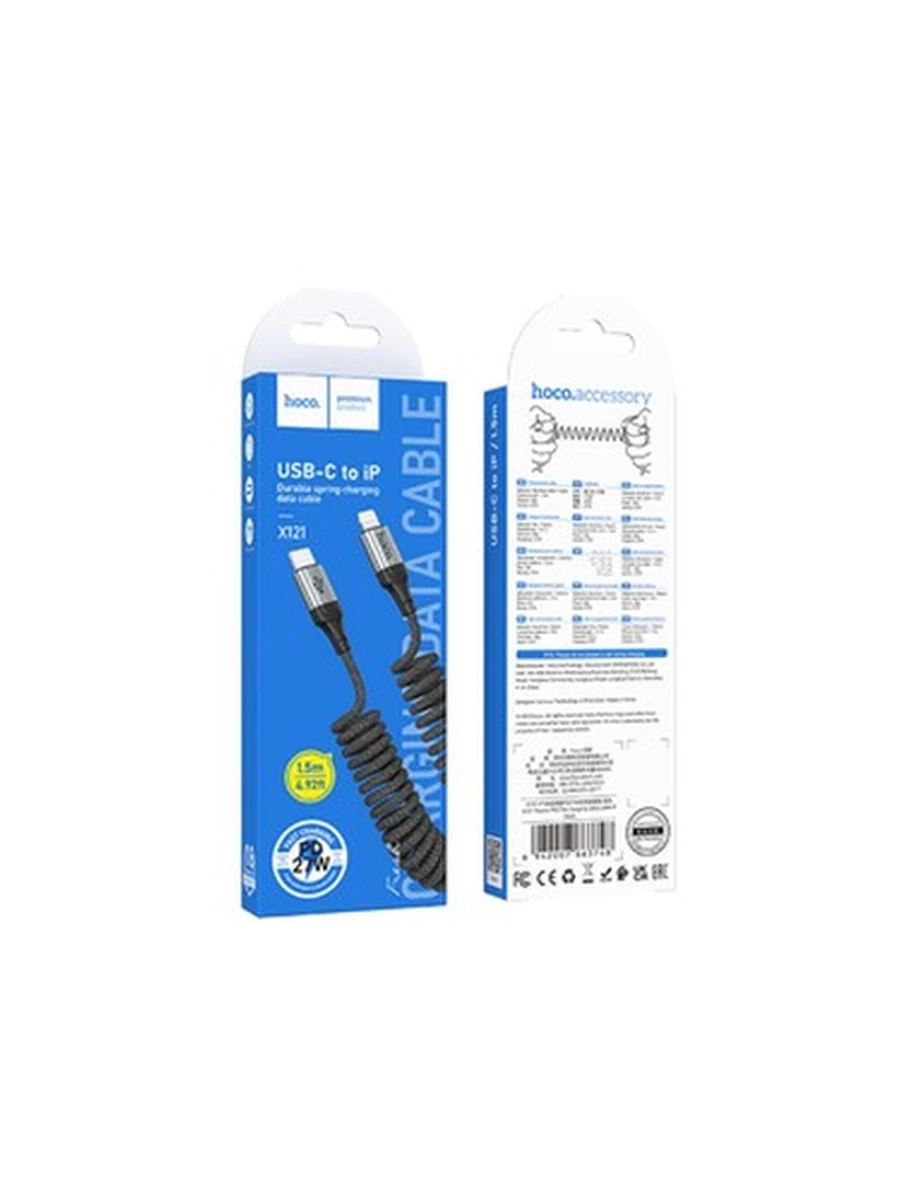 USB Кабель HOCO X121 Nuevo PD27W charging data cable iP (Black)