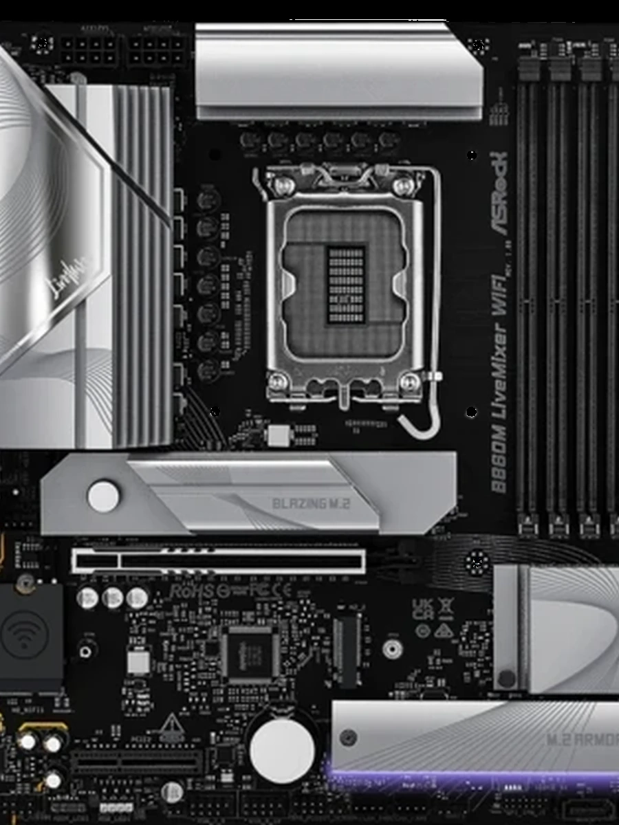 Плата ASRock LGA1851 B860 B860 LiveMixer WiFi