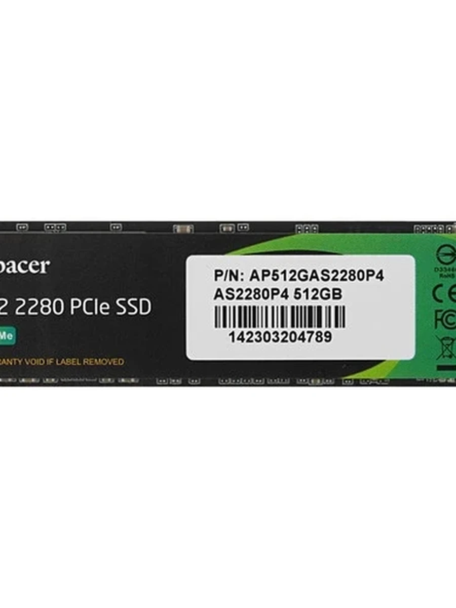 Твердотельный накопитель SSD M.2 2280 512Gb Apacer AS2280P4 [AP512GAS2280P4-1] TLC 3D NAND (R2100/W1500MB/s)