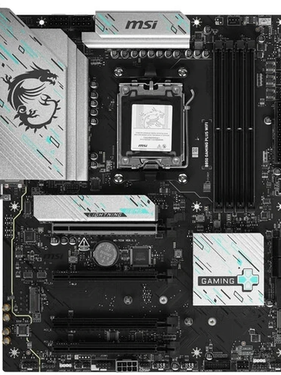 Плата MSI AM5 B850 B850 GAMING PLUS WIFI 4xDDR5 4xPCI-Ex16 DP 4xSATA3 3xM2 USB 3.1 Type-C WIFI7 ATX