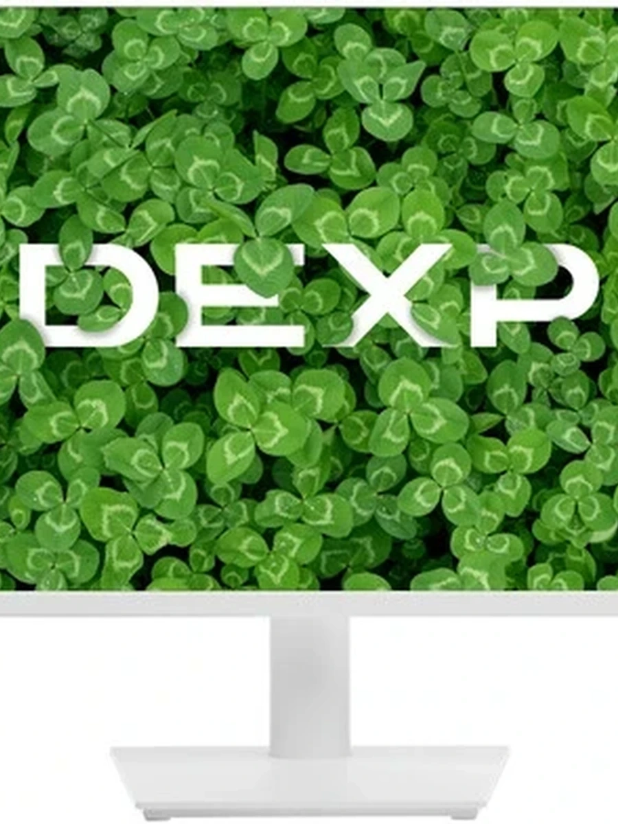 Монитор DEXP 23,8" DF24N1 [100Hz, 1920x1080, IPS, 1000:1, 5 ms, 300 cd/m², 178/178, HDMI, VGA, AUDIO OUT, white]