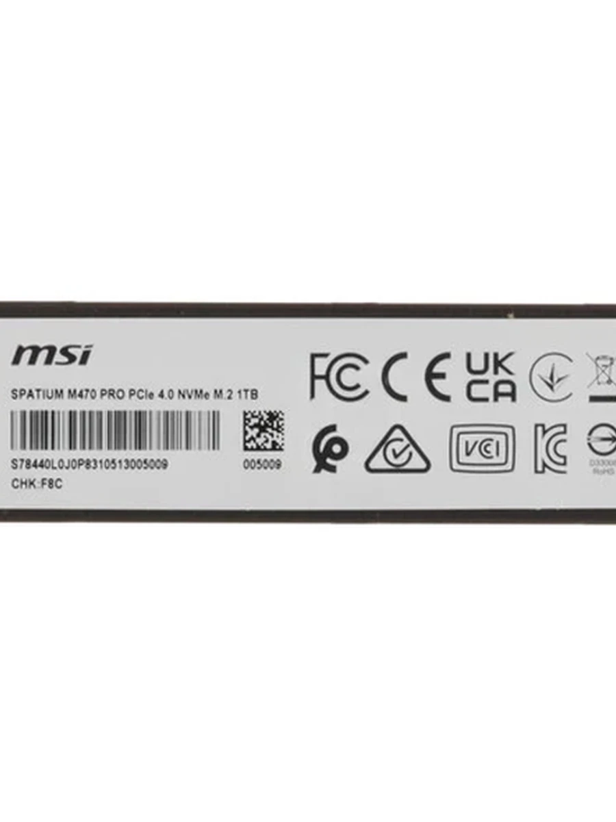Твердотельный накопитель SSD M.2 2280 1Tb MSI SPATIUM M470 [S78-440L0J0-P83] TLC 3D NAND (R6000/W4500MB/s)