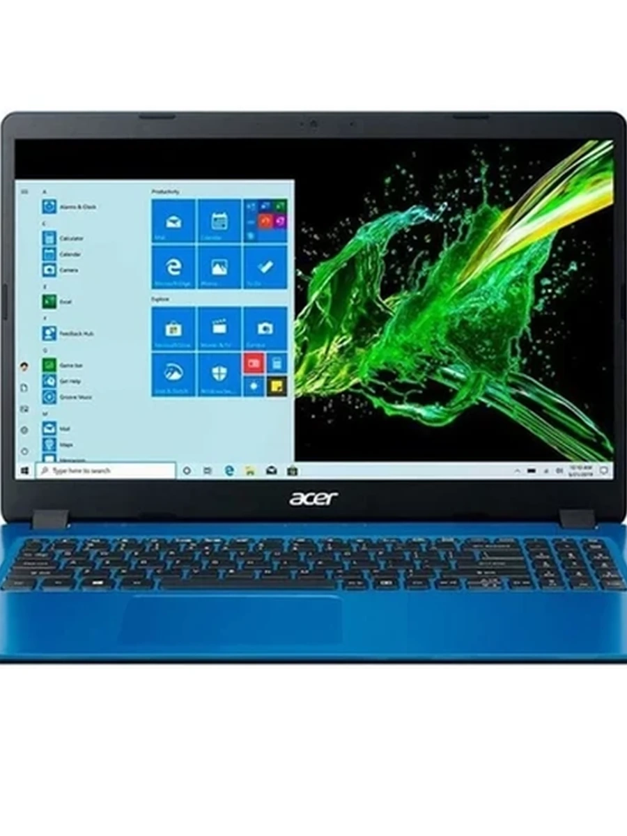 Ноутбук Acer Aspire 3 [15.6"], (Intel Core i3-1005G1 2/4, 3.40ГГц, 4МБ, 10нм), 8ГБ DDR4, 1000ГБ HDD + 120ГБ NVME, 15.6" 1920x1080, 1.9кг, DOS, Синий