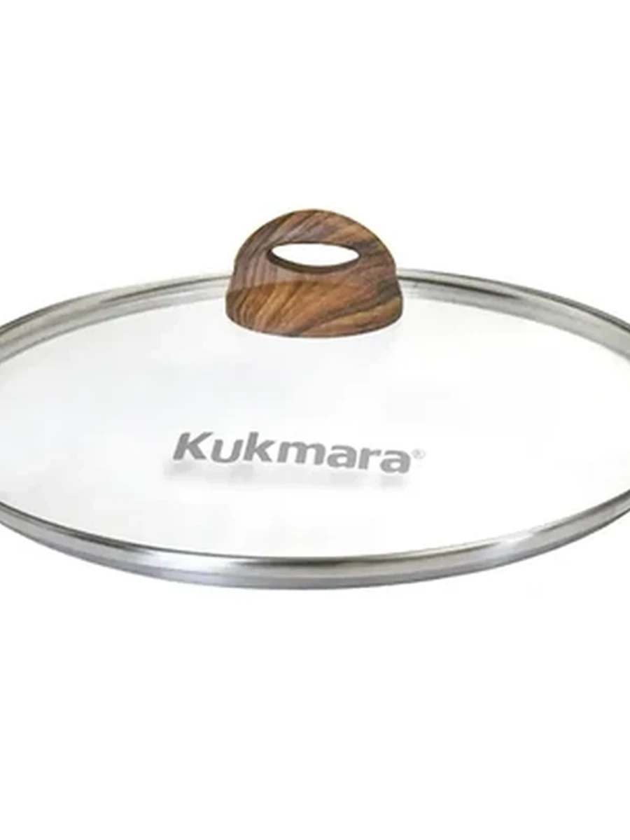 Посуда Kukmara  Крышка стеклянная с металлическим ободком 30cм