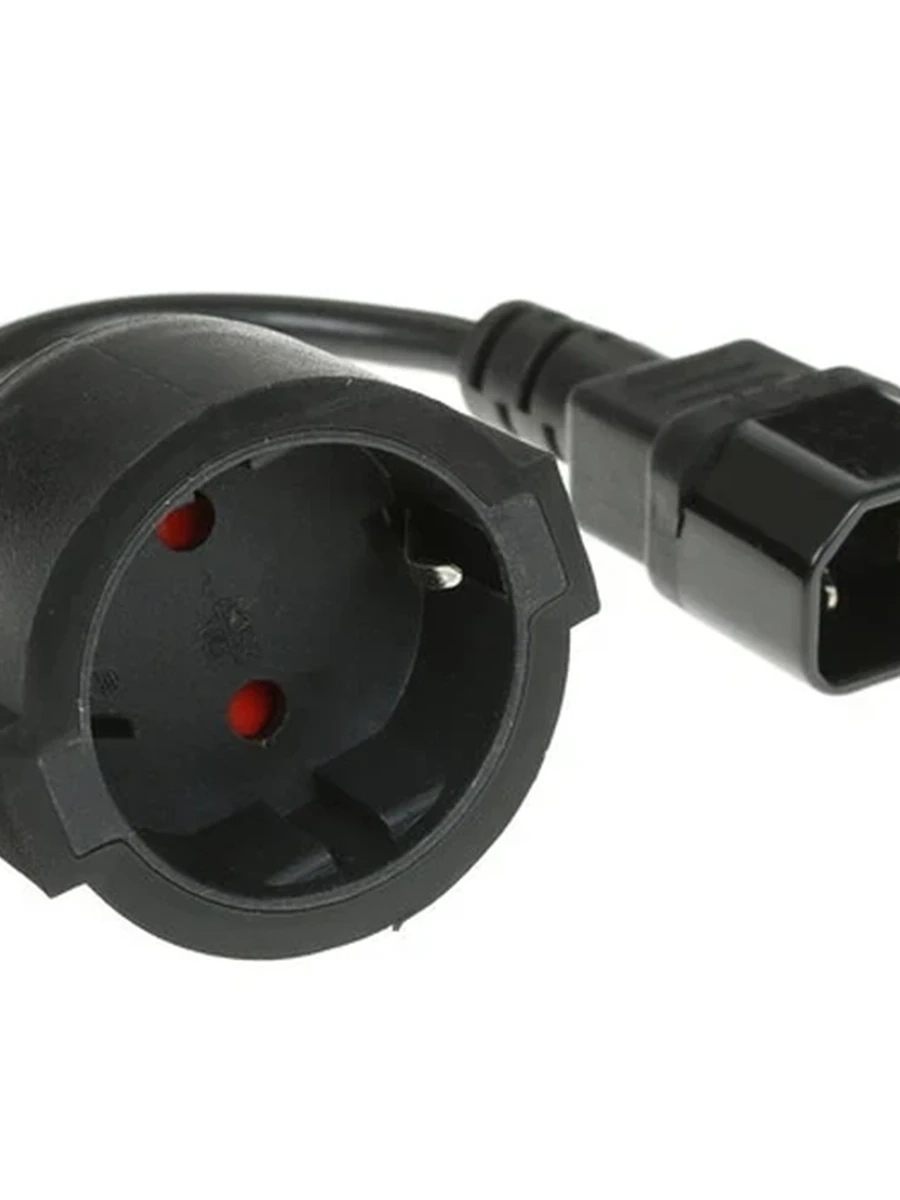 Переходник питания Dexp CEE 7/4 - IEC C14 [«Блок питания»/ 0,15 m/(Черный)] (LPC71415-0,75)