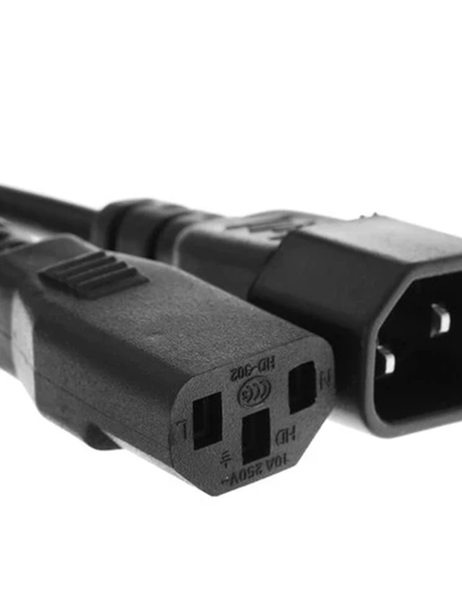 Кабель питания DEXP IEC C13 - IEC C14 [«Блок питания»/2 m/0,50 кв.мм./(Черный)] (WPC13M14F200)