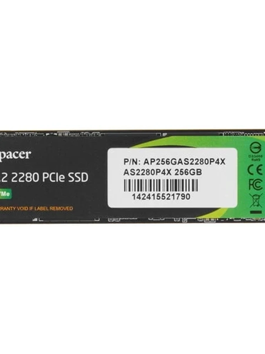 Твердотельный накопитель SSD M.2 2280 256Gb Apacer AS2280P4X [AP256GAS2280P4X-1] TLC 3D NAND (R2100/W1700MB/s)