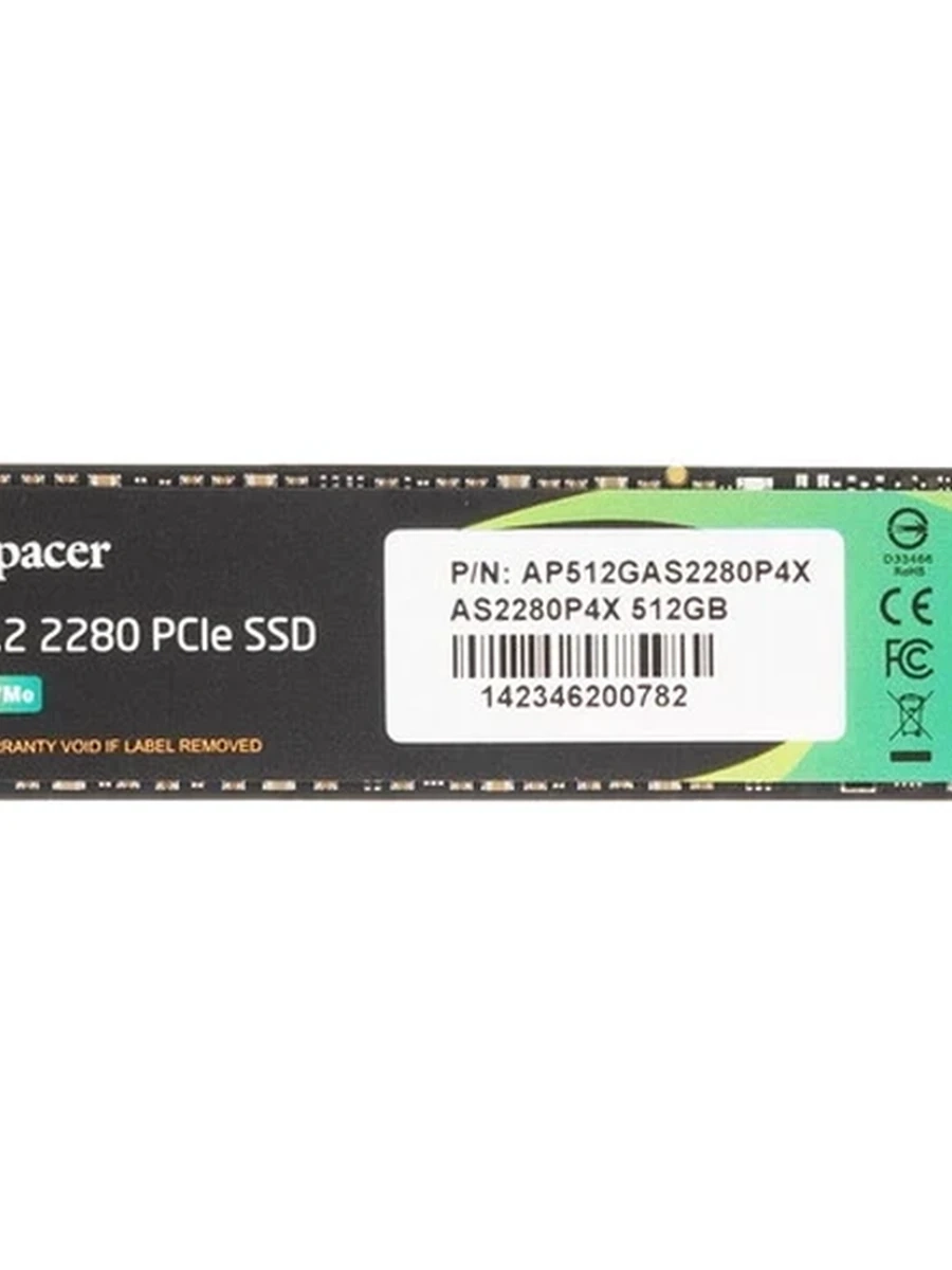Твердотельный накопитель SSD M.2 2280 512Gb Apacer AS2280P4 [AP512GAS2280P4X-1] TLC 3D NAND (R2100/W1500MB/s)