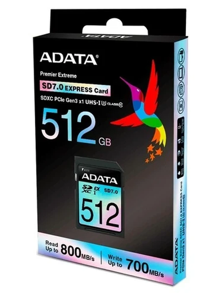 Карта памяти Adata Premier Extreme [SDXC, V30, 512 Gb, 1600 Mb/s]