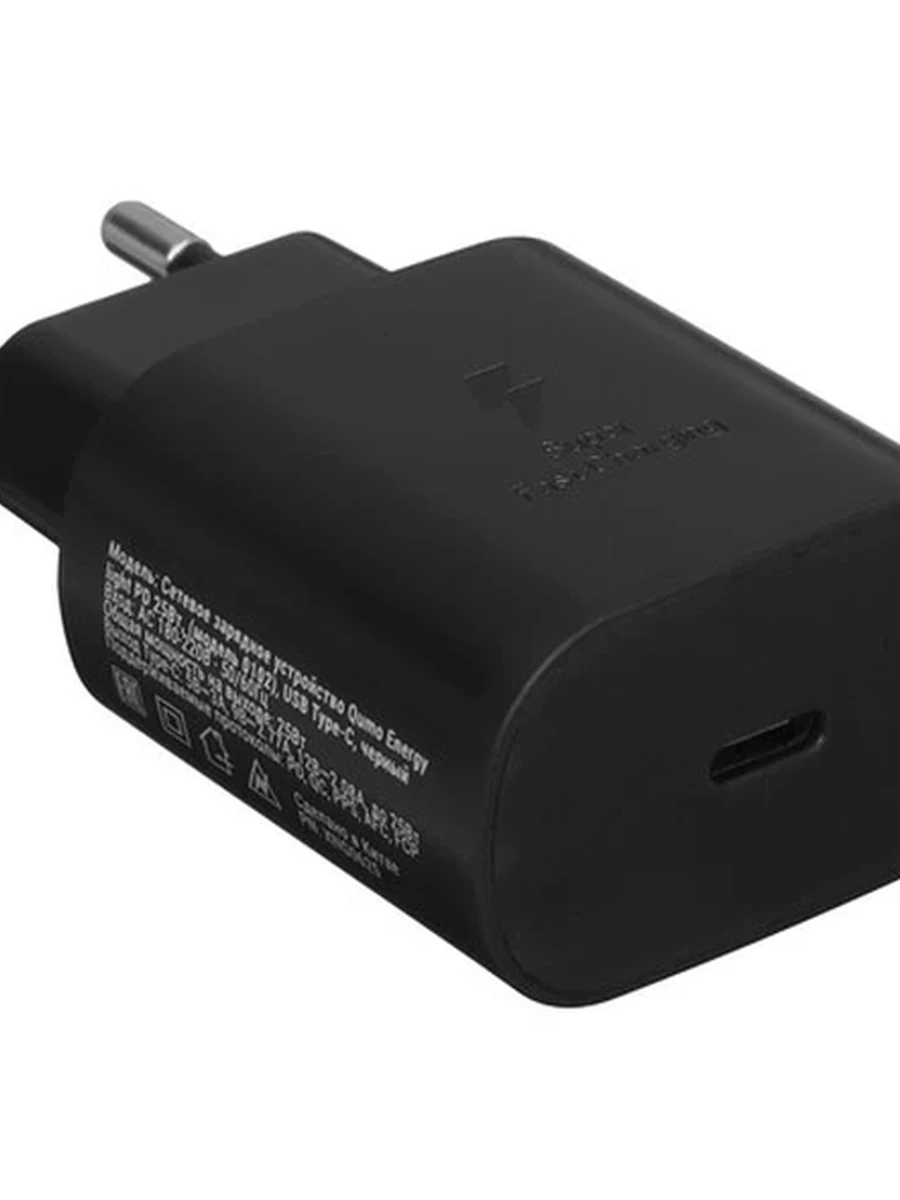 СЗУ QUMO Energy light PD 25Вт, (модель 0102), порт: USB Type-C , черный