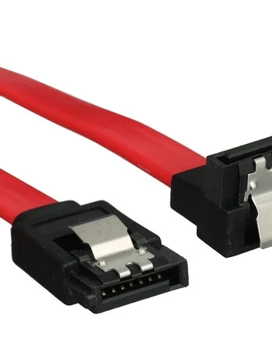 Шлейф Aceline SATA III 7-pin (защелка, угловой коннектор 90 гр., 26 AWG, 0,5м, красный) [AcSSMLC26050R]