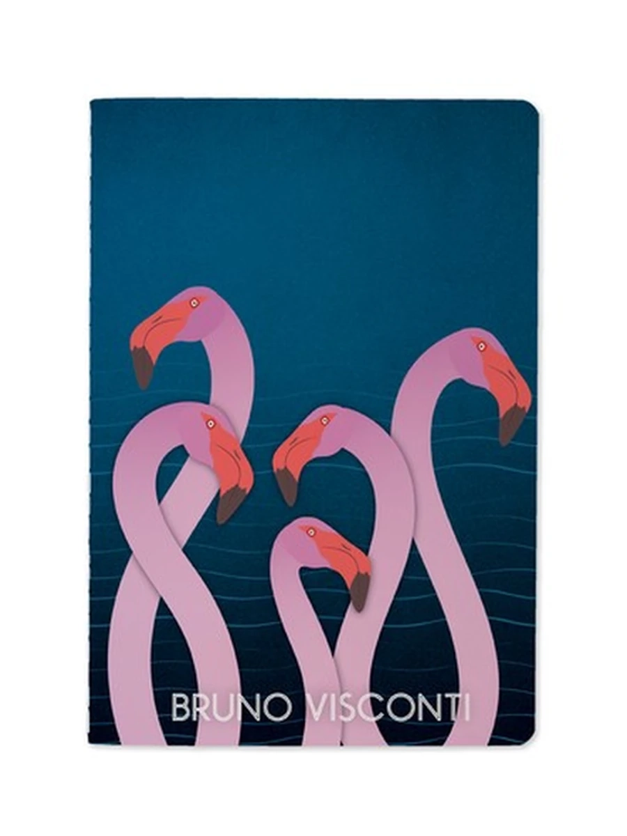 ТЕТРАДЬ А5, Bruno Visconti "ФЛАМИНГО" 40л. клетка