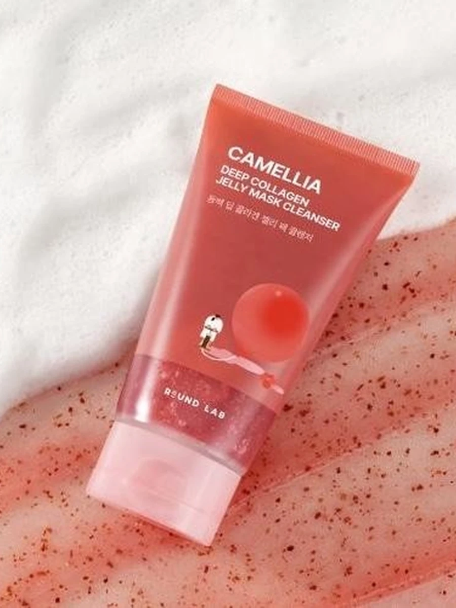 ПЕНКА-МАСКА CAMELLIA DEEP COLLAGEN JELLY MASK CLEANSER 150ML (ROUND LAB)