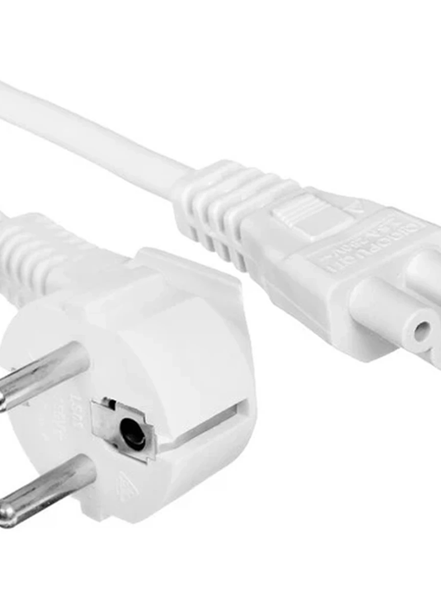 Кабель питания DEXP CEE 7/7 (M) - IEC C5 [«Клевер»/2 m/0,75 кв.мм./(Белый)] (HPC75200-0,75)