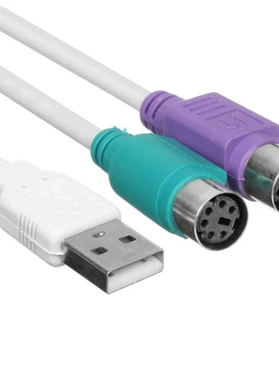 Кабель  USB 2.0 A (M)  - 2xPS/2 (F), DEXP [Uam2PSfC020V2] Белый