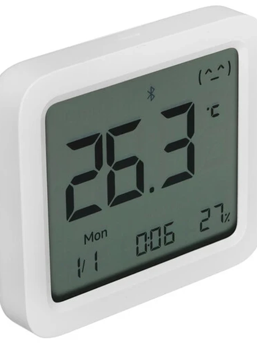 Датчик температуры и влажности Xiaomi Mi Temperature and Humidity Monitor 3 BHR9041GL [Bluetooth 5.0, белый]