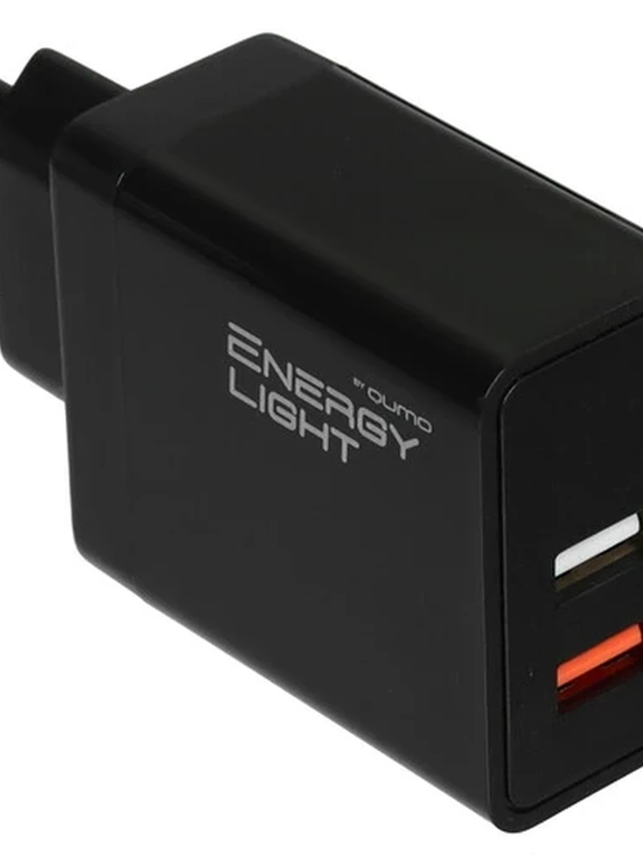 Сетевое зарядное устройство Qumo Energy light 18W, 2USB (USB 2.4A+QC3.0)