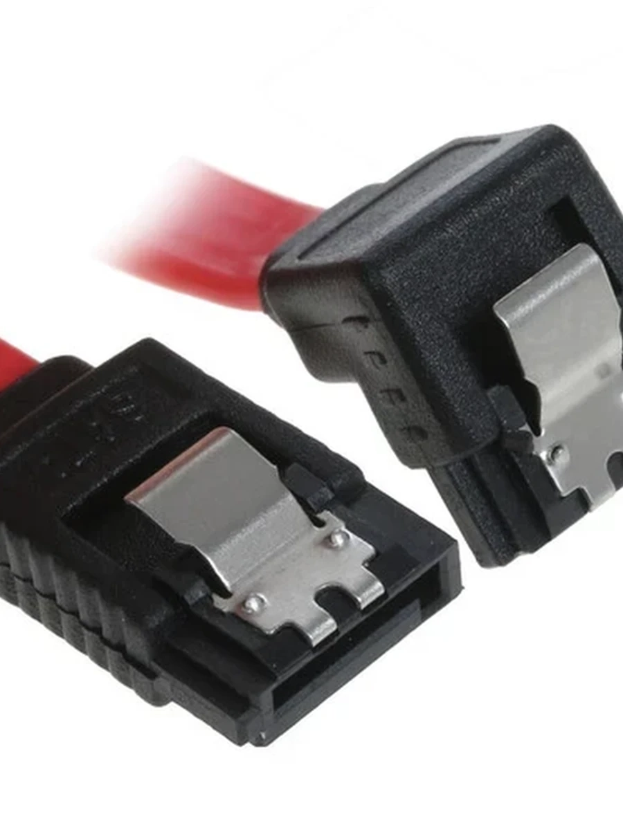 Шлейф Aceline SATA III 7-pin (защелка, угловой коннектор 90 гр., 26 AWG, 1 м, красный) [AcSSMLC26100R]