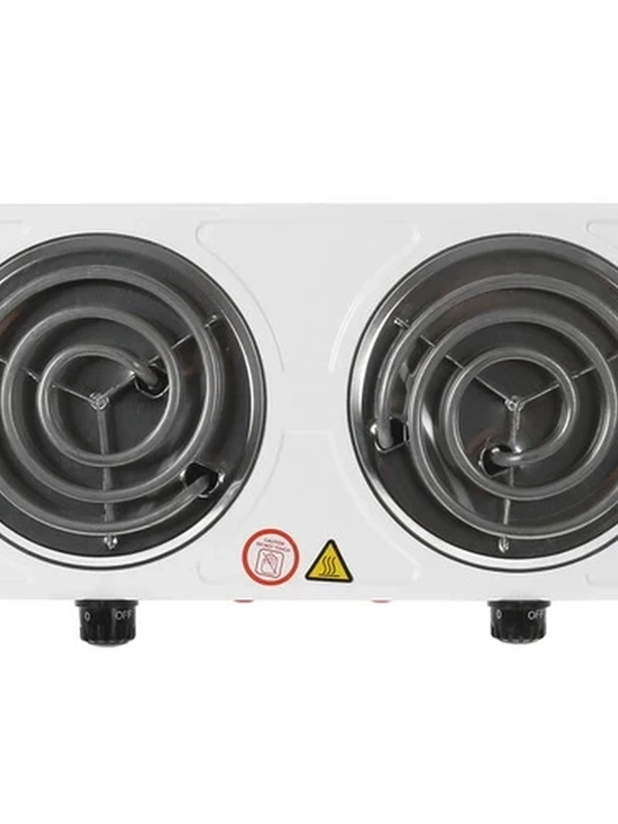 Плитка электрическая Aceline CS-020w [2 кВт, конфорок - 2, переключатели - поворотный механизм, покрытие - эмаль]