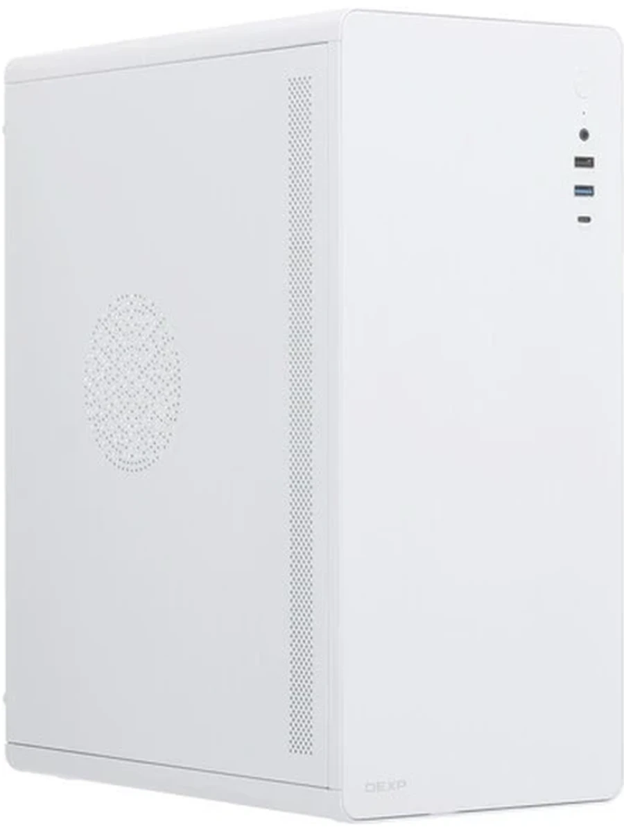 Корпус Minitower DEXP DCU-500W White, 0.7mm, USB2, USB3.0, USB Type-C, без БП