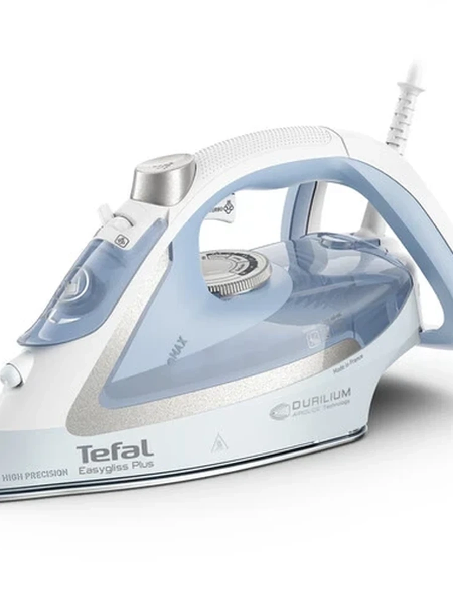 Утюг Tefal FV5723E0 [2400 Вт, подошва - Durilium Airglide металлокерамика, пар: 45 г/мин, пар.удар: 190 г/мин, 270 мл, 2 м, голубой]