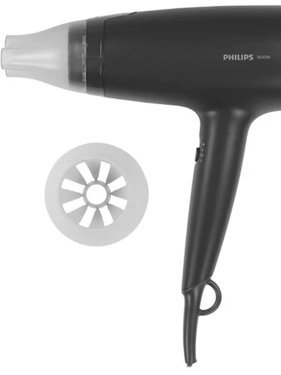 Фен Philips  3000 BHD302/10 черный/белый [полноразмерный, 1600 Вт, в комплекте: 1 шт]