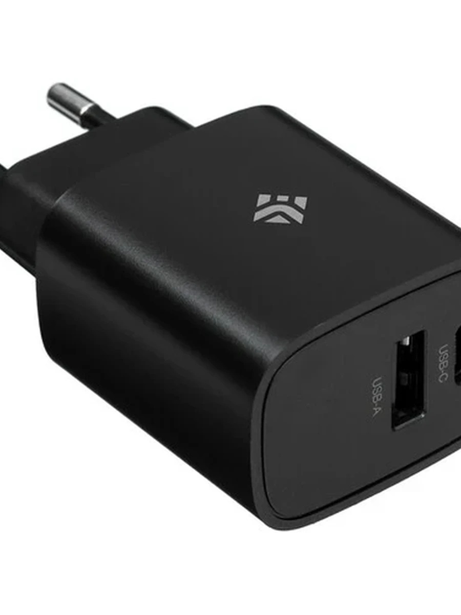 СЗУ GaN DEXP CB33AC-1 [33W,USB-A+USB-C, QC 2.0, 3.0, 4.0+, PD 3.0, FCP, чёрный]
